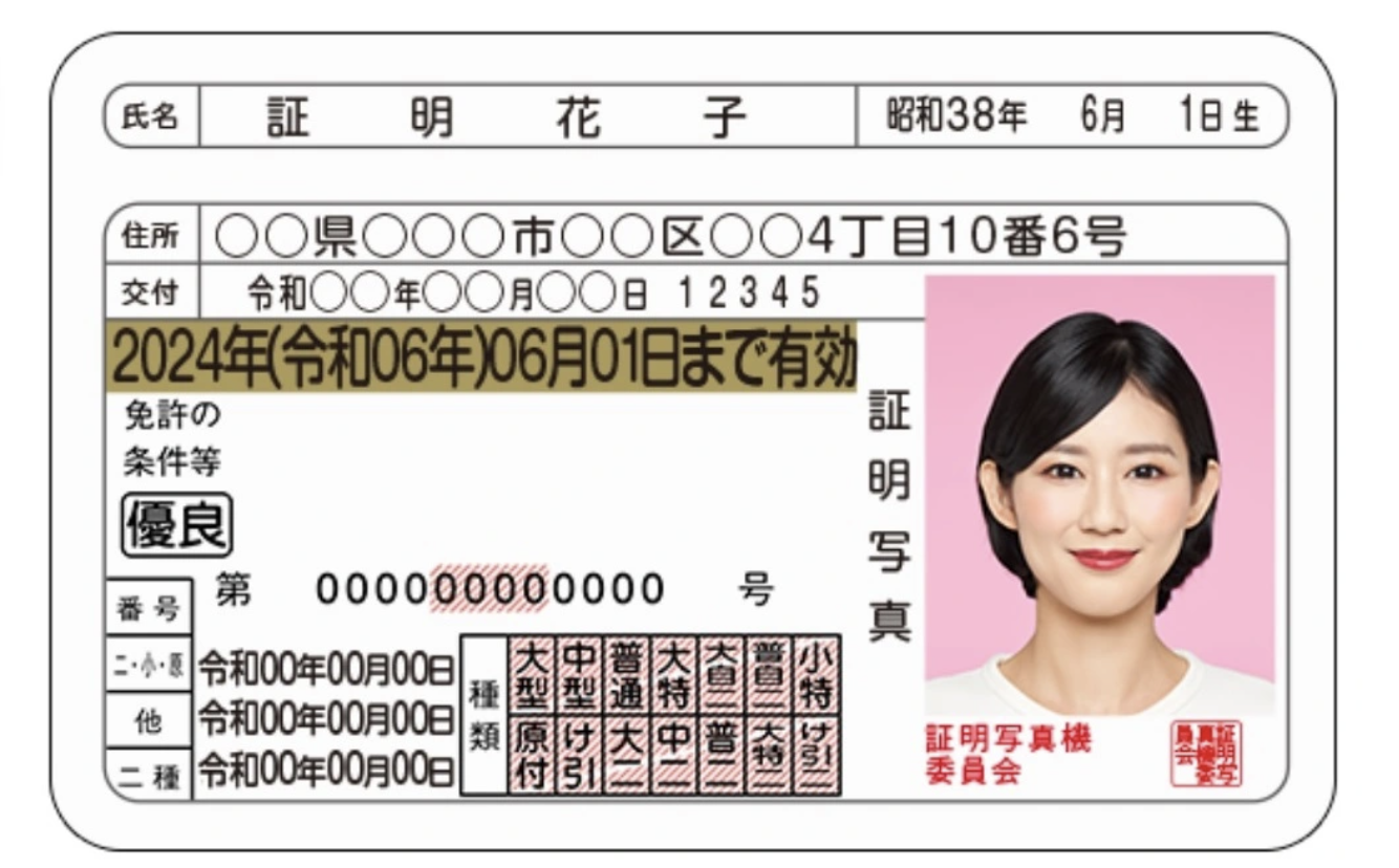 JAPAN DRIVER’S LICENSE