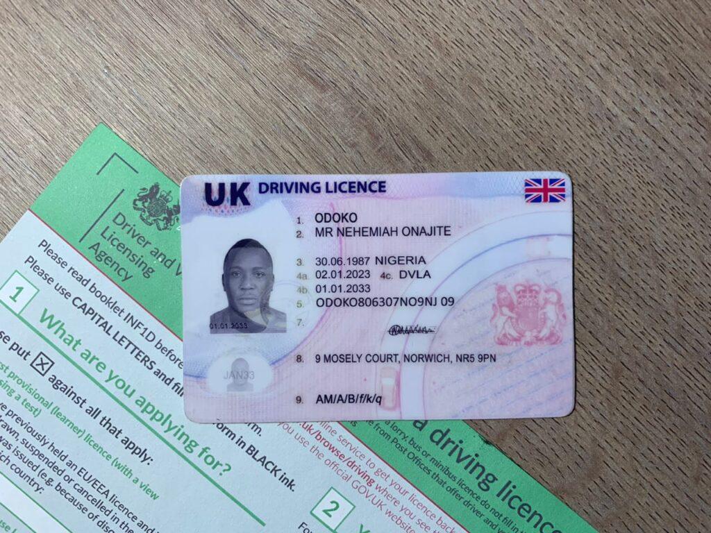 UK DRIVER’S LICENSE